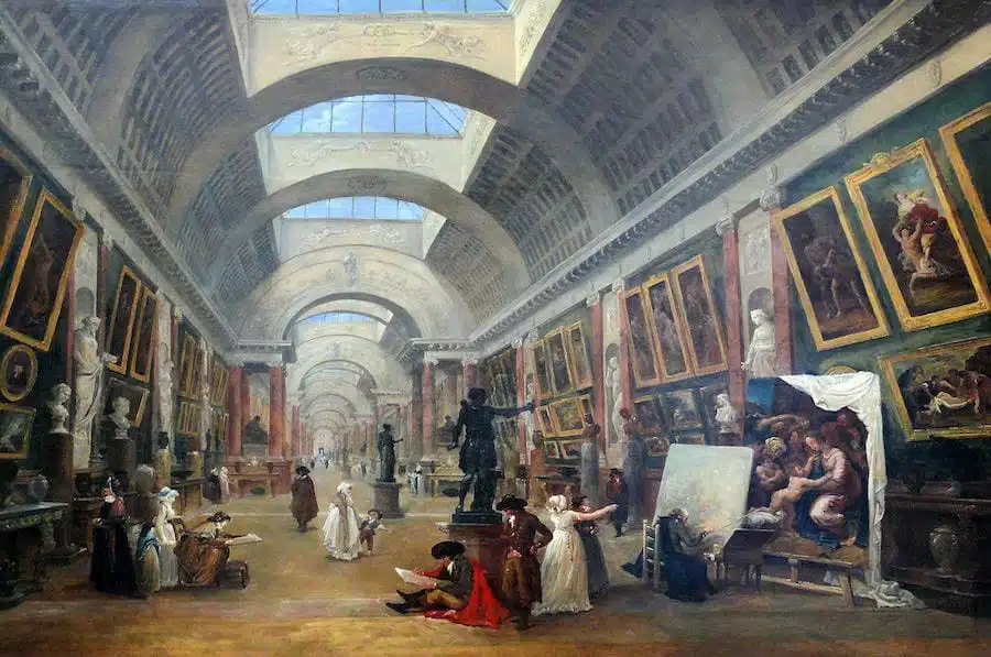 Tableau montrant le Louvre