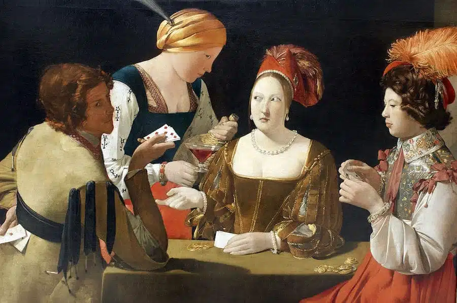 Tableau du Louvre Le tricheur